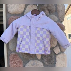 Cat & Jack Lavender Checkered Puffer Jacket